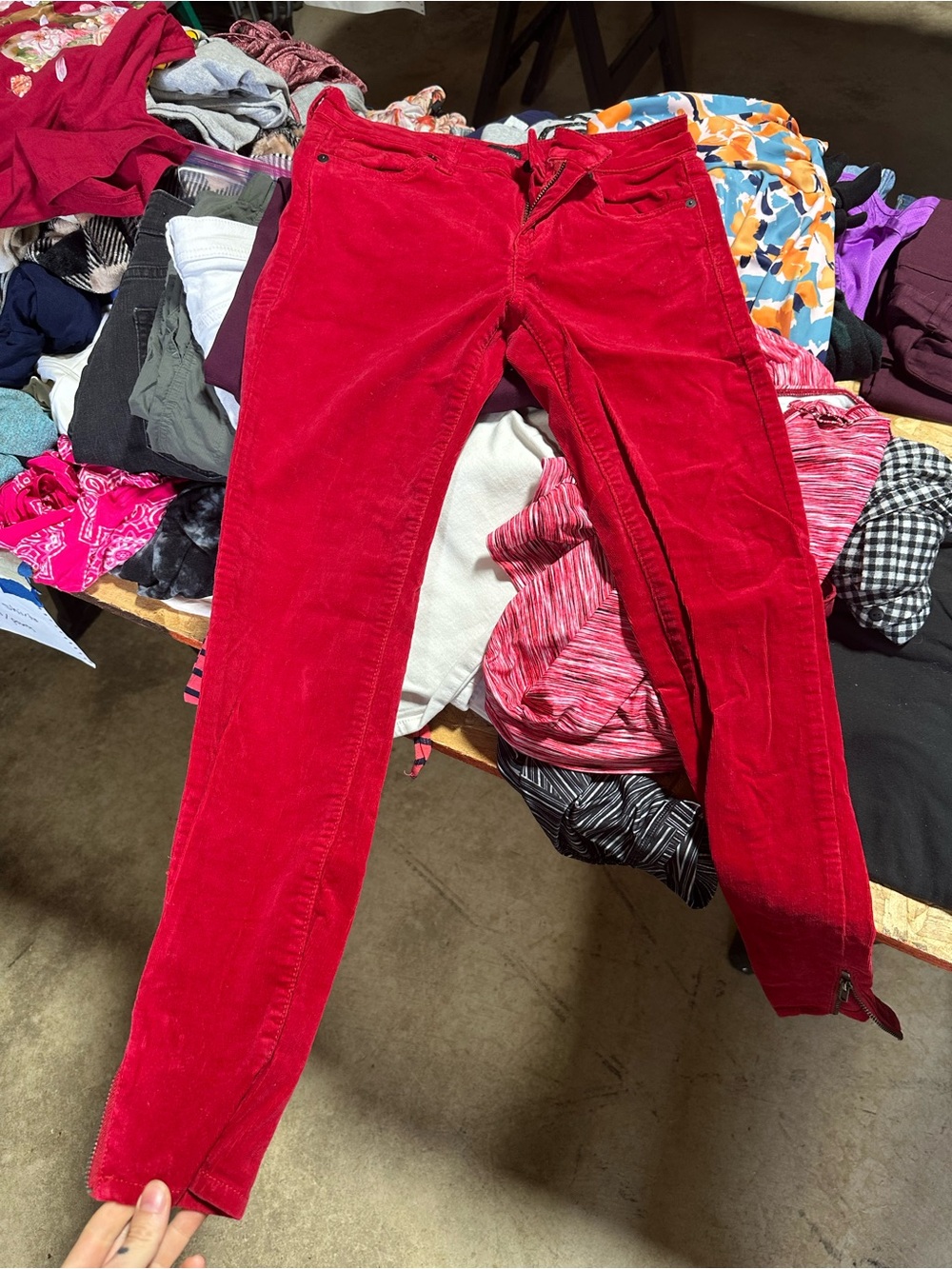 Dyson Red Skinny Corduroy Women's Jeans